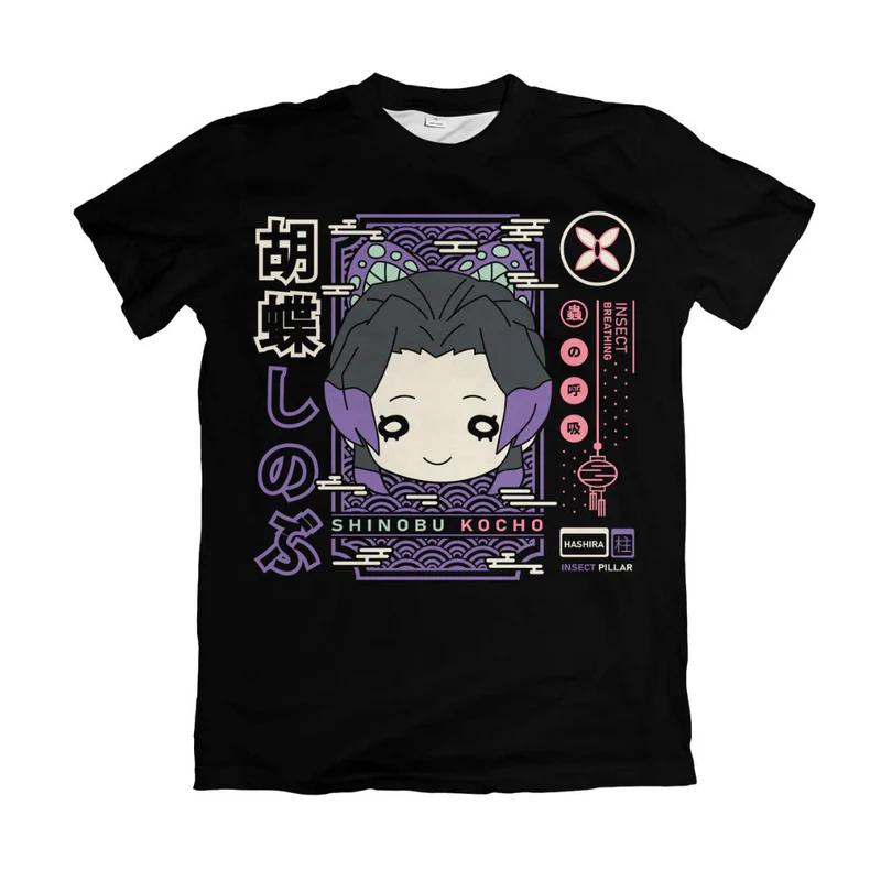 Demon Slayer QVersion Cotton TShirt for Adults and Children Nine Hashira Main Characters Anime Short Sleeve