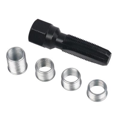 5dílná sada na opravu závitu zapalovací svíčky, držák zapalovací svíčky se závitem a 4 vložky zapalovacích svíček pro opravu 14 mm zapalovacích svíček