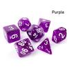 Multifaceted Digital Dice Set Double Colors Acrylic Table Game Opaque Polyhedral Dices for DND Dice Tabletop Role-Playing Game