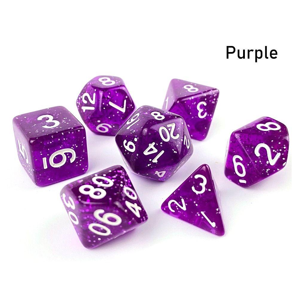 Multifaceted Digital Dice Set Double Colors Acrylic Table Game Opaque Polyhedral Dices for DND Dice Tabletop Role-Playing Game