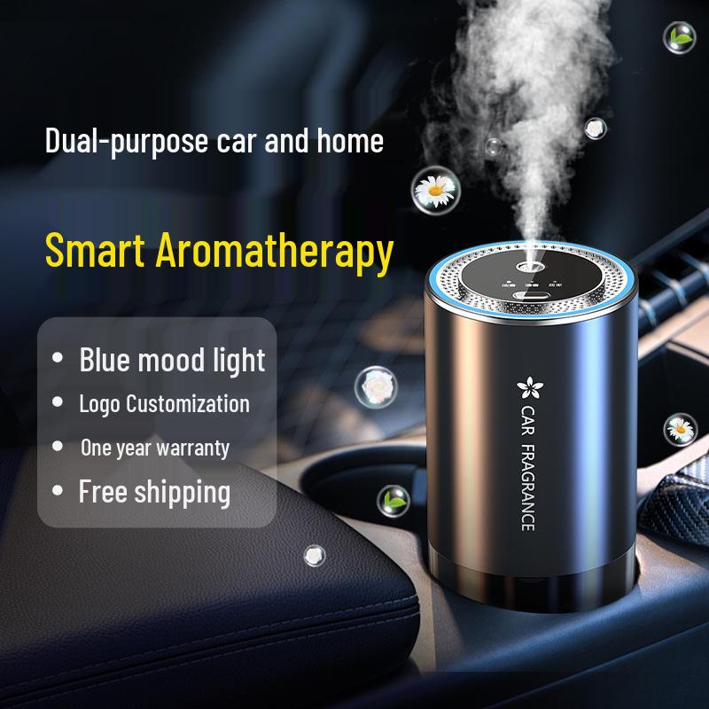 Dual-Use Smart Car & Home Aromatherapy Diffuser with Atmosphere Light & Deodorizer