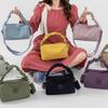 Women's Solid Shoulder Bag Lightweight Multi-compartment Nylon Bag