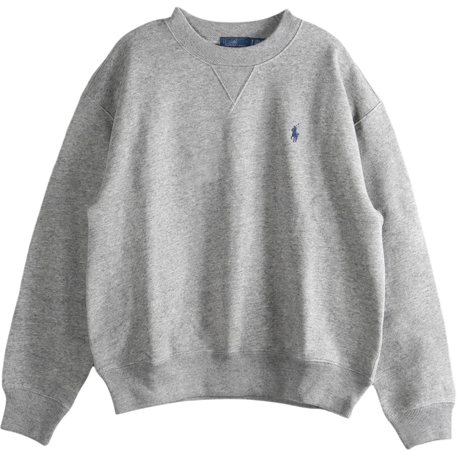 

Polo Ralph Lauren Solid Color Crew Neck Long Sleeve Sweatshirt Women sweatshirt Gray 211971697-004 L