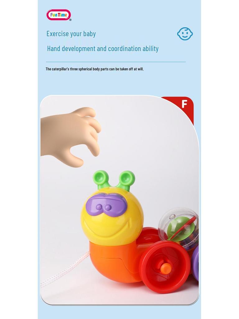 Farbenfrohes Greif-Raupenspielzeug für die Früherziehung (1-3 Jahre) - Fördert Spaß und Lernen bei der Farberkennung und Koordination