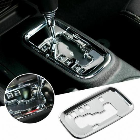 Gear Shift Panel Trim Cover Decor Bezel for 2011-17 Jeep Wrangler JK JKU Chrome