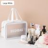 Double Layer Wet & Dry Separation Toiletry Bag - Portable Frosted Handheld Makeup & Swim Bag