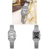 Vintage Square Student Watch With Metal Mesh Band For Women Casual Fashion