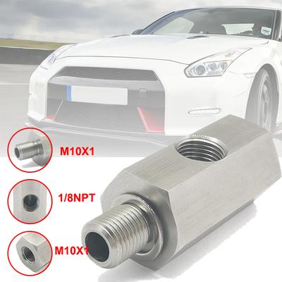 M10x1 auf 1/8NPT Edelstahl Motor Turbolader Anschluss Dreiwege Hydraulischer Adapter Automobilteile