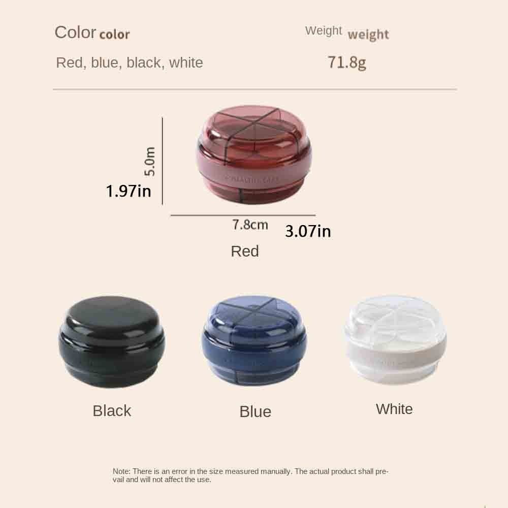 Waterproof Weekly Pill Case Dustproof Round Mini Medicine Box Against Moisture Double-deck Pill Container Organizer Jewelry Box