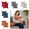 2PCS Imitation Linen Pillow Cover Breathable Japanese Style Throw Pillowcover Polyester Soft Buttoned Pillowslip Home Decor