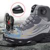 High-Top Indestructible Work Boots Steel Toe Men's Safety Shoes Puncture-Proof Non-Slip Couple Sneakers for Men