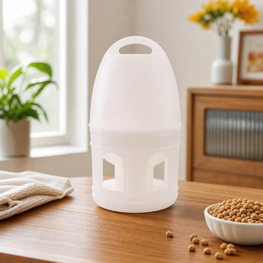 Bird Cage Water Dispenser Automatic Poultry Drinker with Sturdy Base and Handle for Fowl Coop Use