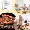 Butter Warmer Pot Portable Ceramic Kitchen Supplies Personal Cheese Warmer Heating Pot For Seafood Chocolate Tea Dessert Snacks