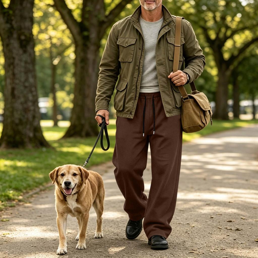 Men's Sweatpants Drawstring Straight Leg Loose Fit Joggers with Pockets for Casual and Athletic Wear