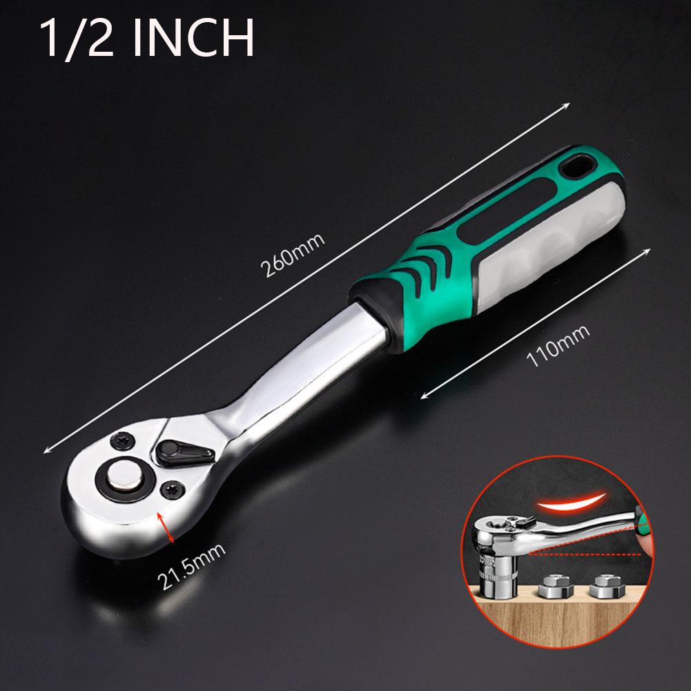 Schnelllöse-Ratsche mit 72 Zähnen, umkehrbarem Ratschenantrieb für 1/4 Zoll, 3/8 Zoll, 1/2 Zoll Stecknussgrößen