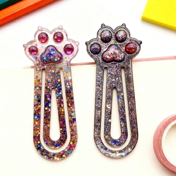 Portable Cats Themed Book Clips Moulds Gifts Casting Molds for Office School Use Soft Silicone Page Holder Accessories