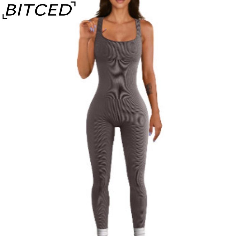 BITCED Combinaison Femme Automne/Hiver Décolleté Carré Push-Up Coupe Moulante Sexy