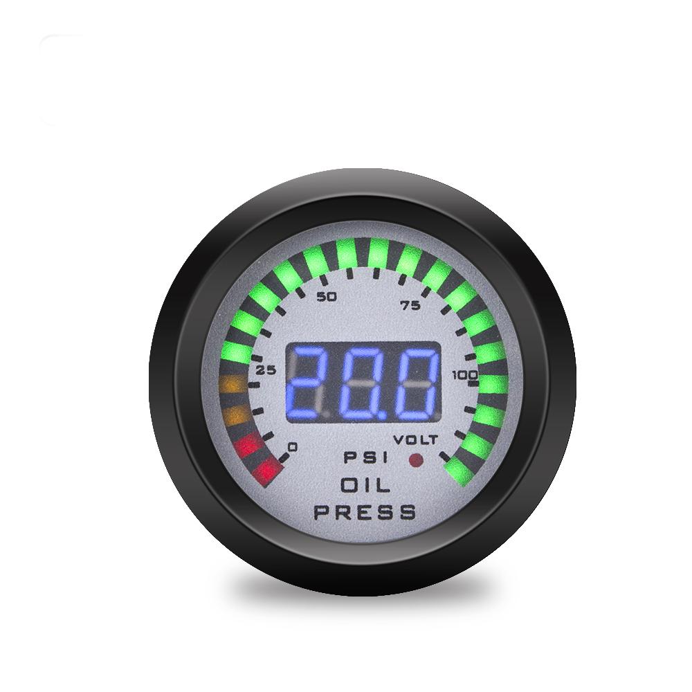 New 52mm Car Digital Gauge Boost/Water Temp/Vacuum/Oil Temp/Oil Pressure Tachometer/Volt/EGT Temp Gauge With LED Display Gauge