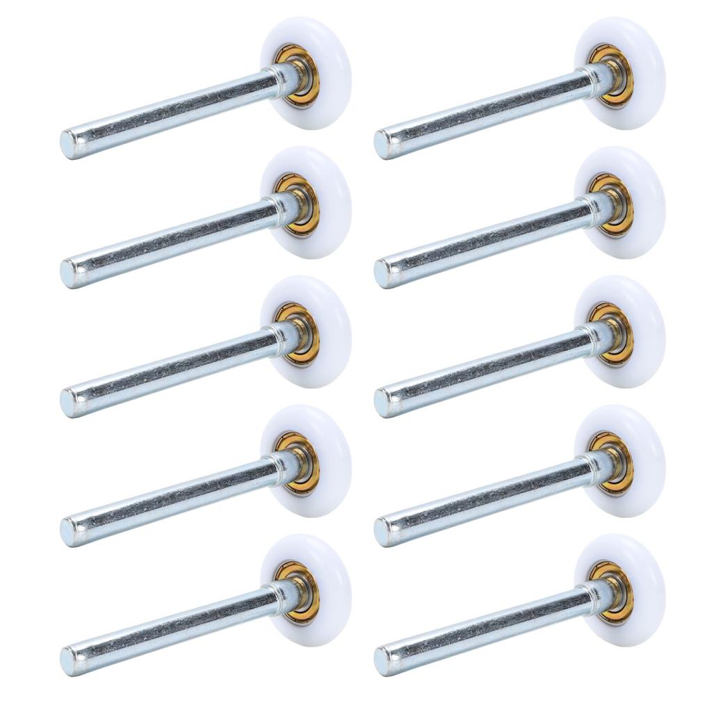 10 Pezzi Rotelle Bianche per Porta da Garage Sostituzione Rotelle in Nylon per Porta con Cuscinetti Sigillati Doppi 6200 ZZ 46mm X 120mm