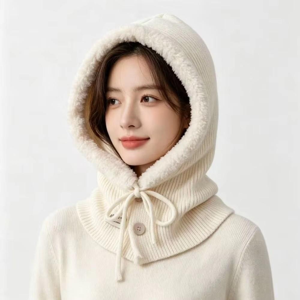 Solid Color Earflap Hat Warm Knitted Hat Fashion Ear Protection Hat Winter