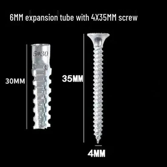 

Набір металевих саморізних дюбелів 8 мм x 6 мм з подовженим гвинтом для гіпсокартону