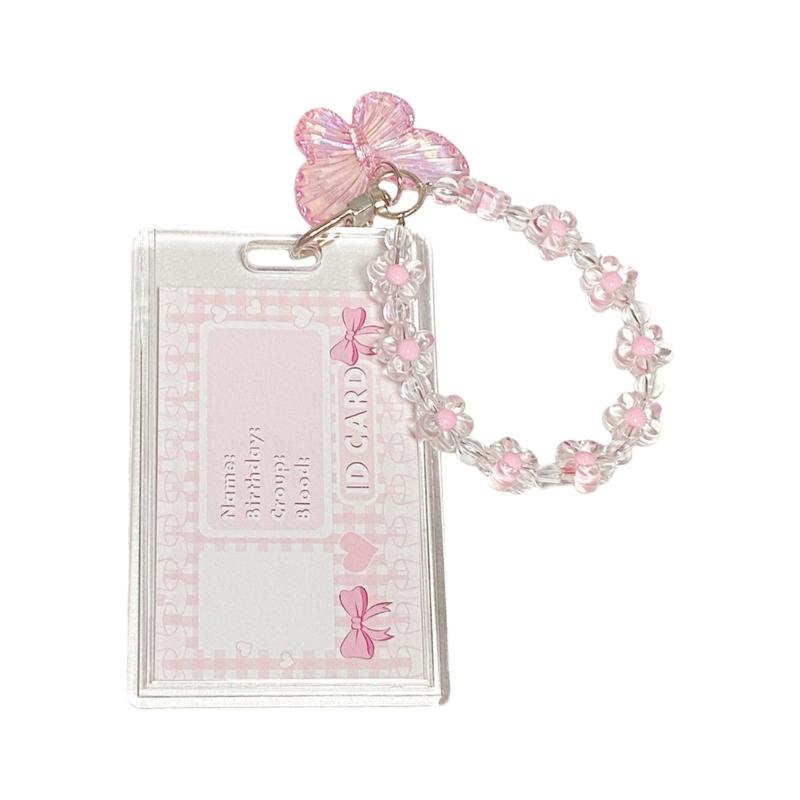Stylish Clear Acrylic Butterfly Keychain Featuring Builts In Card Holder for Keys and Cards Storage