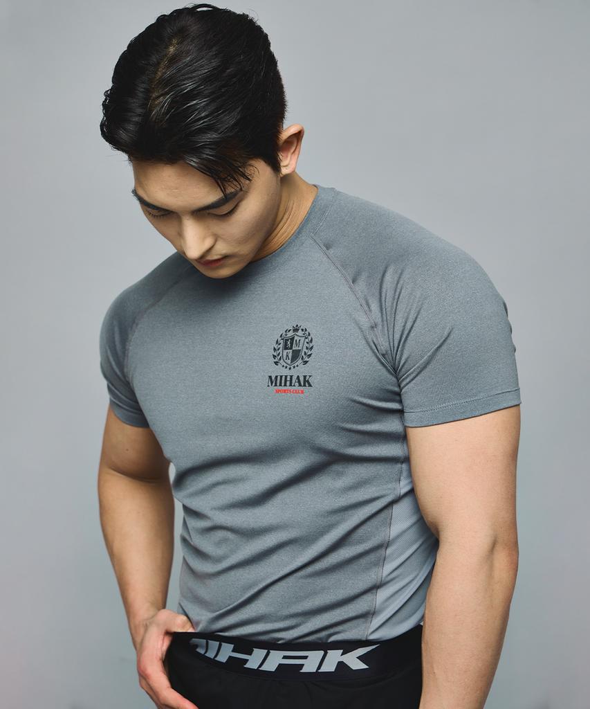 Mihag Ivy League Muscle Pro T-Shirt (Gray)