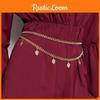 Bohemian Waist Chain For Women With Shell And Leaf Motifs And Metal Finish