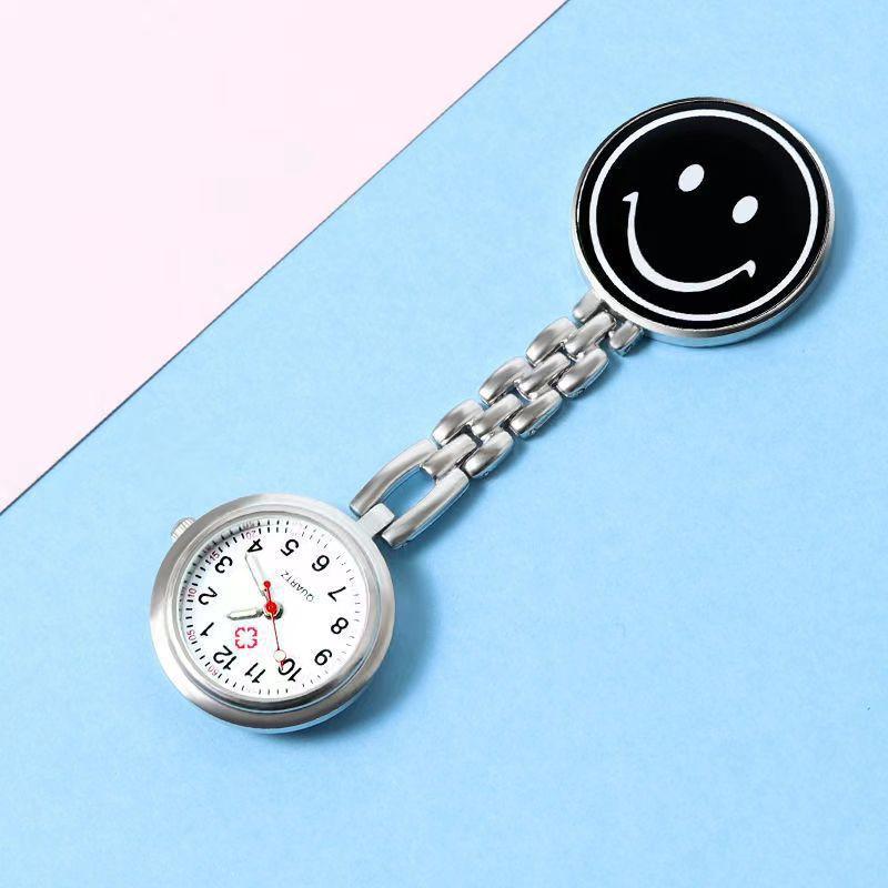 

Женская милая кварцевая брошь с улыбкой на лице, карманные часы для медсестры, подарок