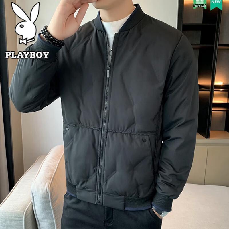 PLAYBOY Men's Winter Casual Stand Collar Padded Jacket