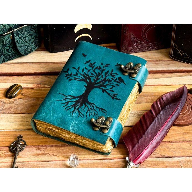 

Журнал из кожи Древо жизни - Блокноты из натуральной кожи для женщин - Красивый журнал Для зарисовок Книга для путешествий Пустая книга для заклинаний 7 x 5 in