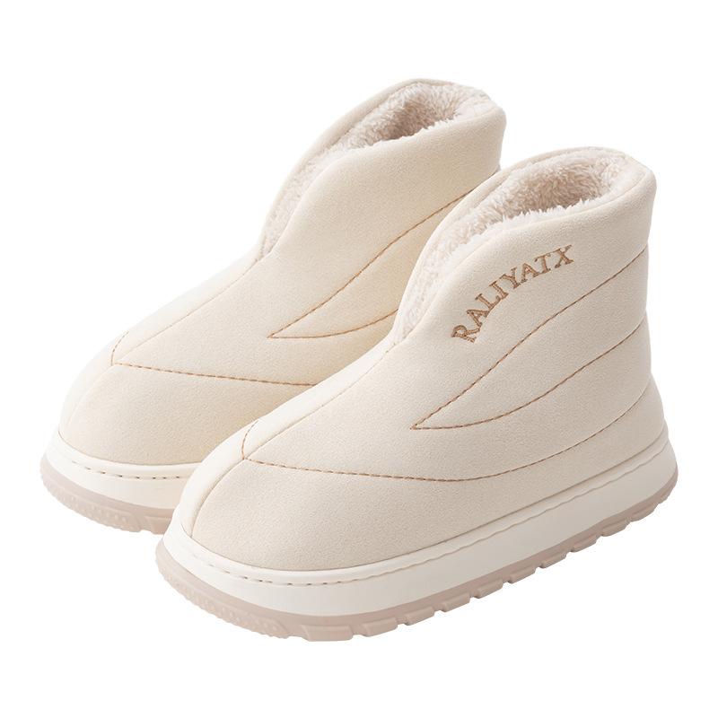 Women Winter Boots Keep Warm Plush Snow Boots Simple Soft Adult Shoes Thick Heels Anti Skid Ankle Boot Couple