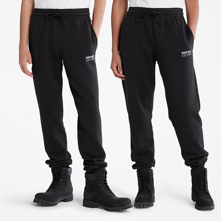 Timberland Solid Logo Casual Sports Pants Unisex Pants Black A5UHN-001