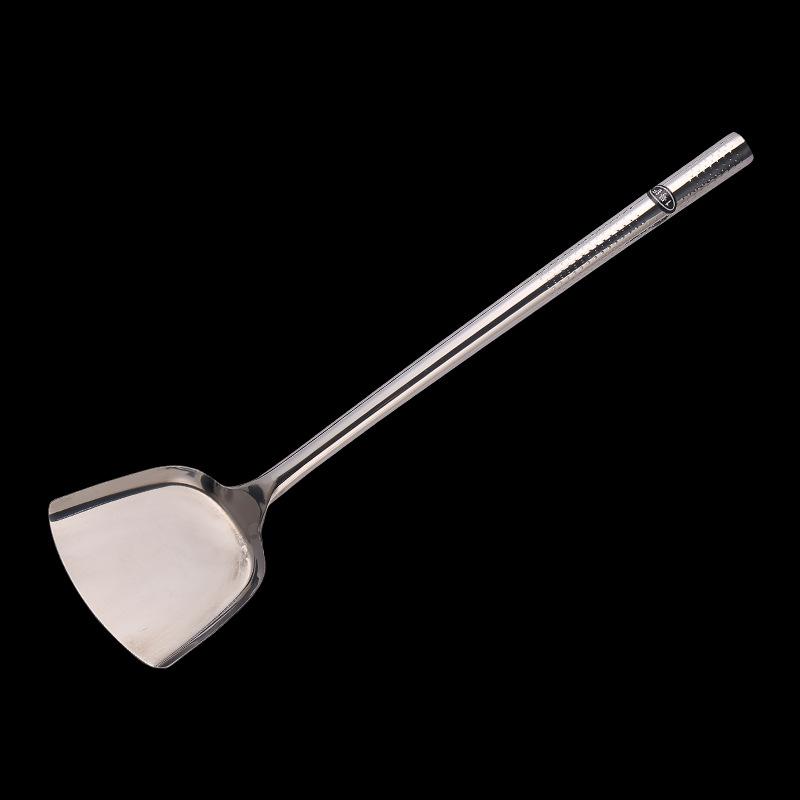 Stainless Steel Long-handled Large Chef's Wok, Thickened Strainer, Spatula, Rice Spoon, Special Serving Spoon for Canteens