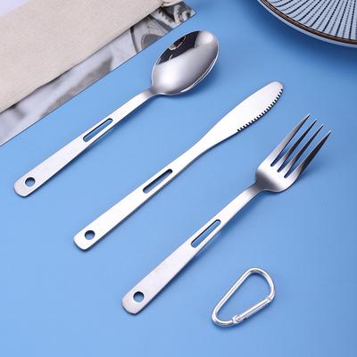 Hanging Ring Stainless Steel Cutlery Set Steak Knife Fruit Salad Fork Dessert Spoon Western Tableware Complete Kitchen Utensils
