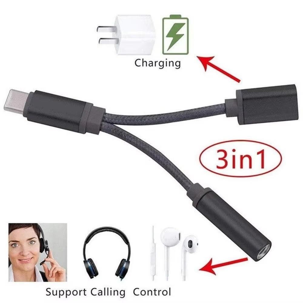 USB C To 3.5mm Type C Audio Adapter Male To Female Audio Converter Adapter 3.5mm Jack Connector