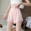 Women's Summer Lace Satin Anti-Exposure Pants - Loose, No Curling, Three-Quarter Length.