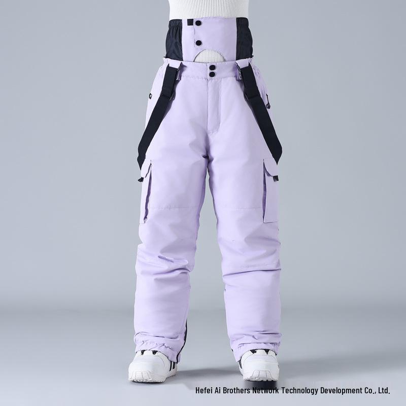 Unisex Winter Ski Pants: Windproof, Waterproof, Thickened, with Suspenders - Perfect for Snowboarding and Skiing.