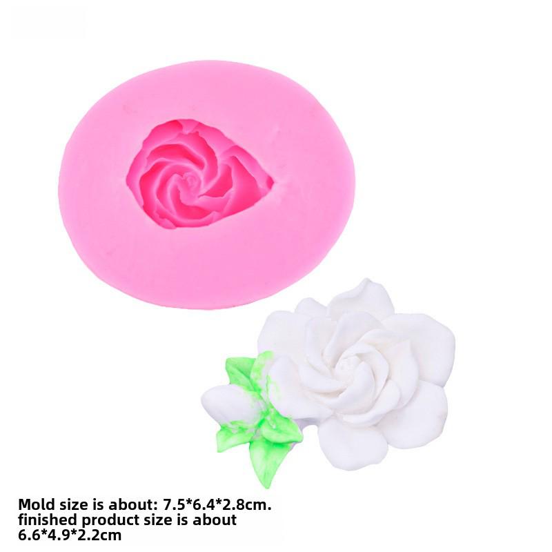 Matriță de silicon cu plumeria și gardenie pentru lumânări, aromaterapie și decorațiuni din ipsos
