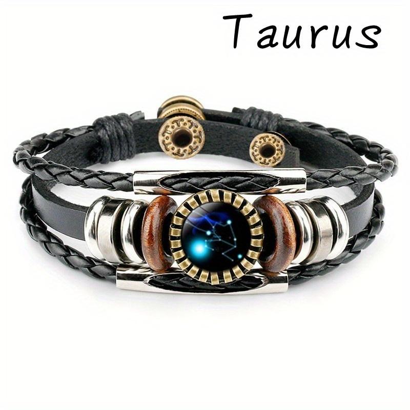

Браслеты-подвески «Созвездие» — нежный дизайн из искусственной кожи с бисером и 12 стилями зодиака — регулируемый модный аксессуар унисекс для модного заявления Taurus