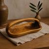 Teak Root Bowl With Handle Approx 30cm