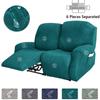 1/2/3 Seater Recliner Sofa Covers Leaves Jacquard Couch Slipcovers Elastic Water Repellent Armchair Covers for Living Room Hotel