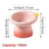 Flower Pet Food Water Bowl Ceramic Pet Food Dispenser Easy To Clean Elevated Cat Bowl  Wet Dry Food
