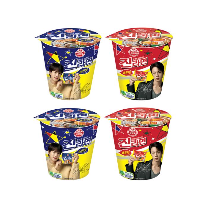 

Оттоги Джин Рамен Чашка (Мягкий / Острый) 65г — издание BTS Джин (9 вариантов) #Mild65g ×2 + Spicy65g ×2