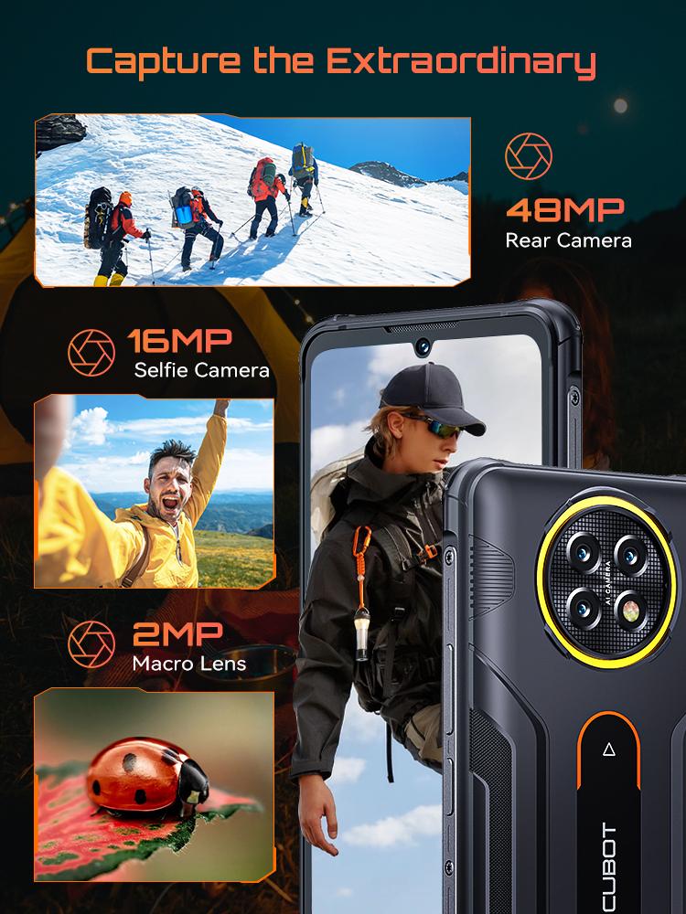 Cubot KINGKONGACE 5, Smartphone Robusto Android 16, 8 GB di RAM (8+12 GB), 256GB ROM, Batteria 10200mAh, Schermo 6.745" 120Hz, 48MP, NFC