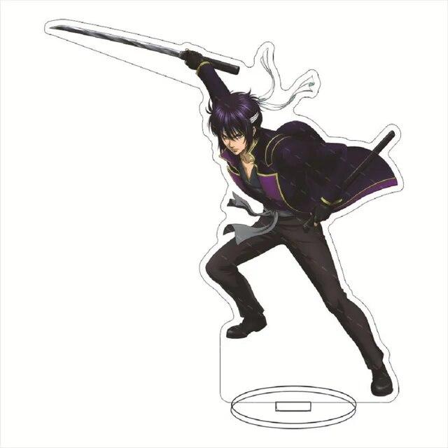 Anime Gin Tama Hijikata Toshirou Okita Sougo Takasugi Game GINTAMA Acrylic Stand Doll Figure Model Plate Cosplay Toy for Gift