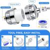 High Output Water Heater Pre-Filter 18 Stage Filtration Showerhead Filter  Bathroom Tap