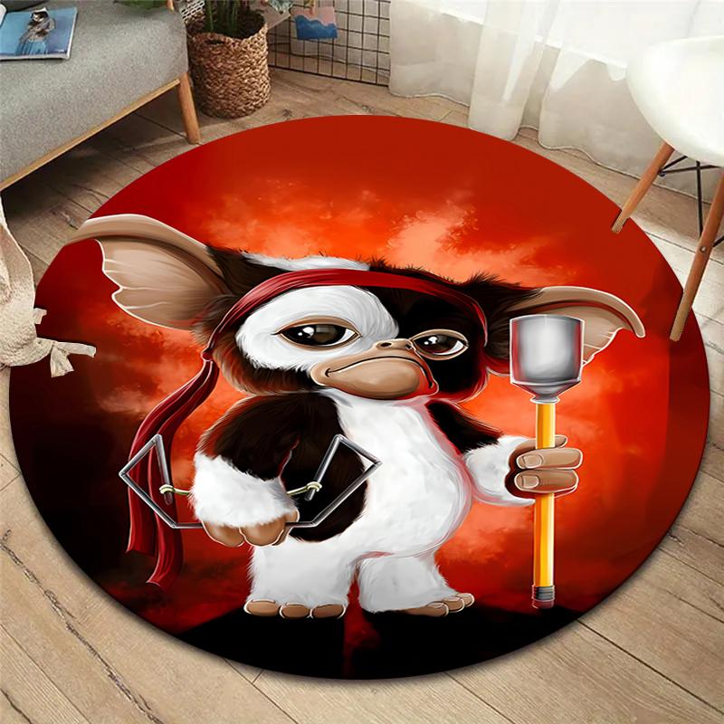Gizmo Gremlins Round Area Rug,Carpet Rug for Living Room Bedroom Sofa Playroom Decor,Non-slip Floor Mat