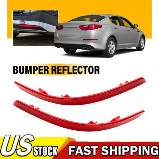 Pair Bumper Reflector For Kia Optima 2014-2015 Set of 2 Rear Left and Right