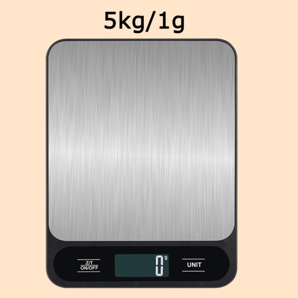 

High Precision Digital Scale 5/10kg 1g Kitchen Food Scale Portable Coffee Scale Black 5kg/1g